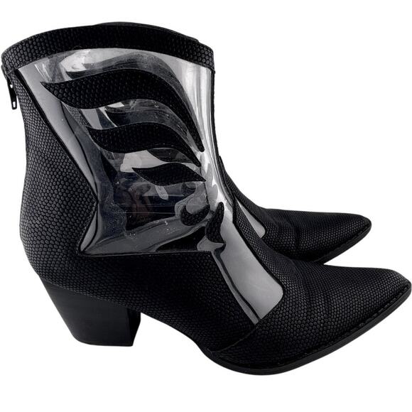 Coconuts by Matisse Faux Leather Black Cowboy Boots Size 9.5M - Picture 1 of 7